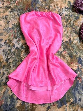 Show Me Your MuMu Hot Pink Strapless Jacquard Dress